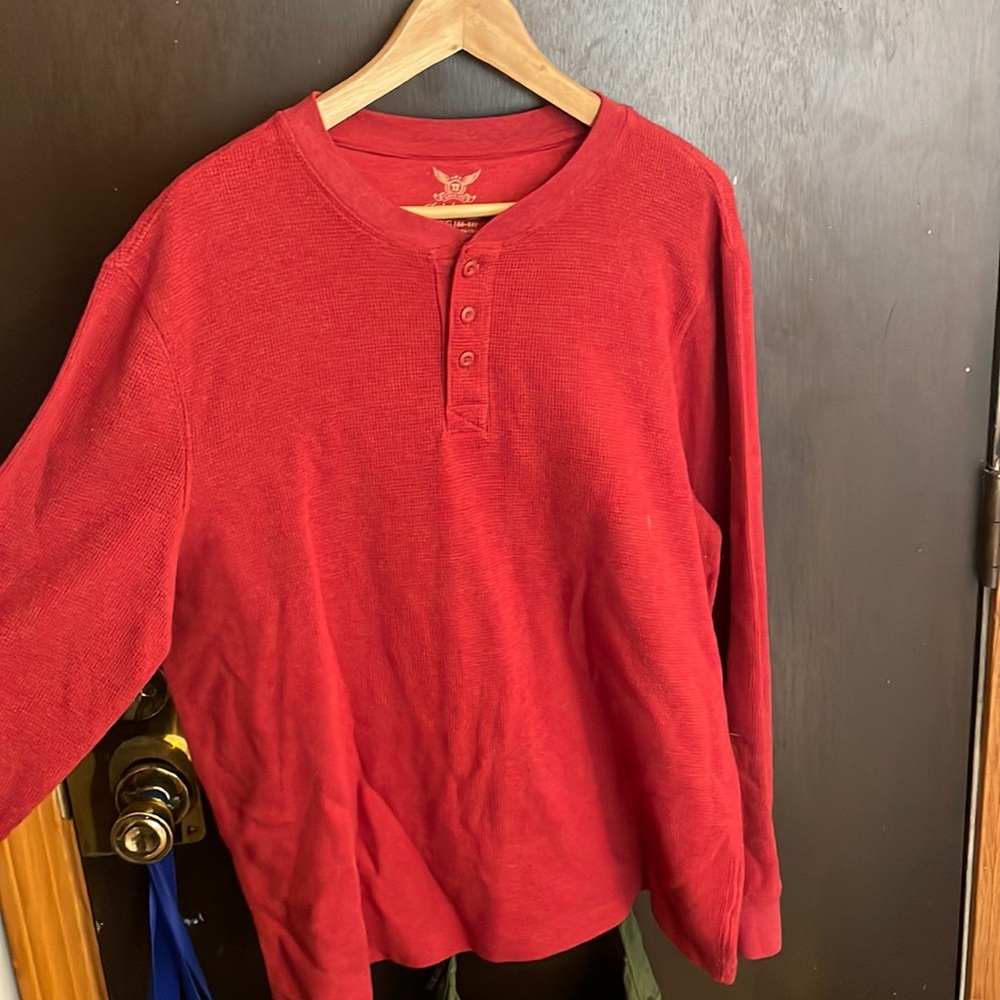 Red long sleeve shirt